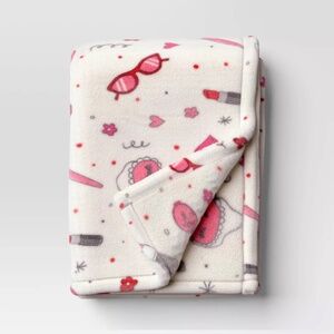 Makeup Cosmetics Lips Sunglasses Novelty Plush Throw Blanket